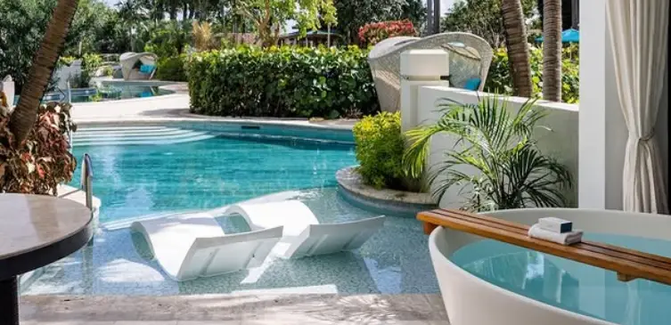 A room pool at Sandy Lane Hotel in Barbados