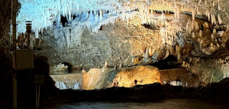 Inside Harrisons Cave in Barbados